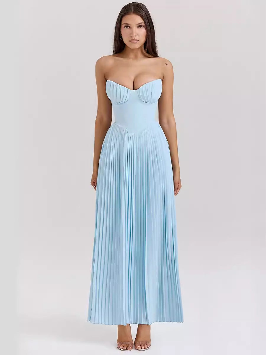 Elegant Sleeveless Tube Top Dress