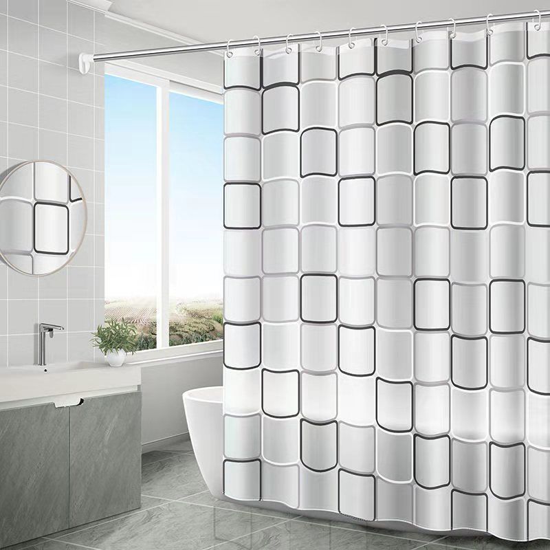 Bathroom partition curtain