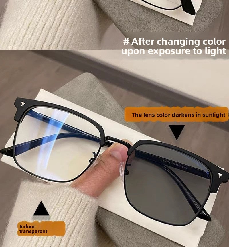 Photochromic Metal Blue Light Glasses