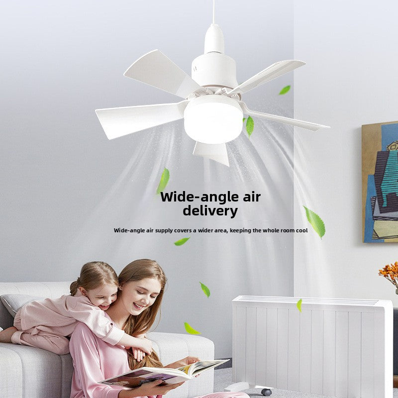 E27 Screw Ceiling Fan Lamp with Detachable Blades Remote Control