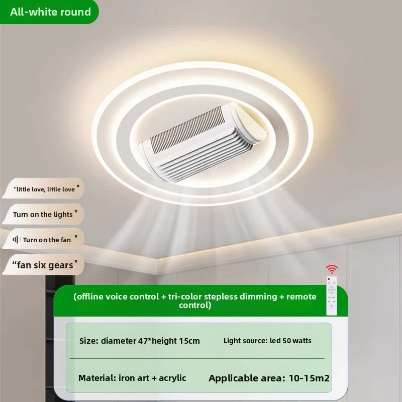 Modern LED Voice Control Ceiling Fan Light