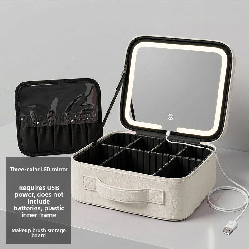 LED Lighted Makeup Bag with Mirror