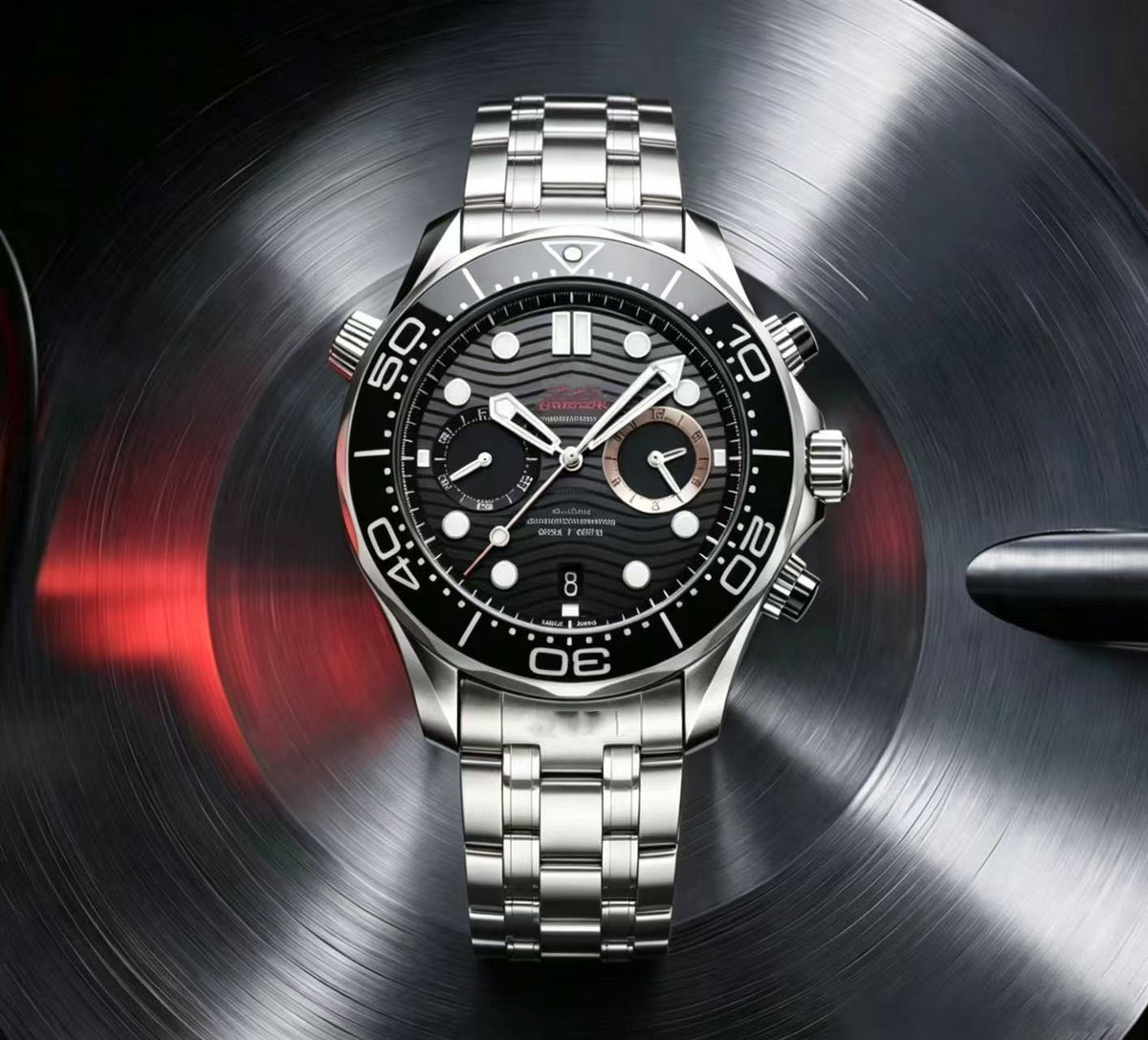 Men's Quartz Chronograph Luminous Diving Watch