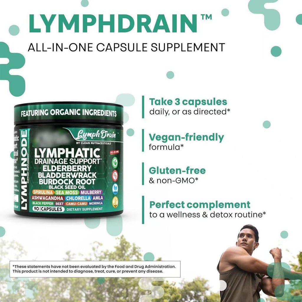 Lymphatic Drainage Support Supplement Capsules