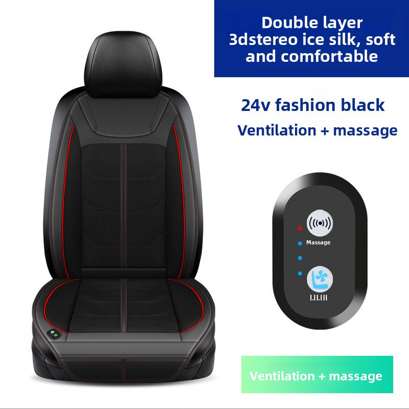 Car air conditioning, cooling and ventilation seat cushion