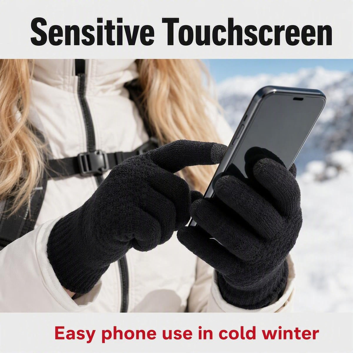 Cycling cap and non-slip touchscreen gloves