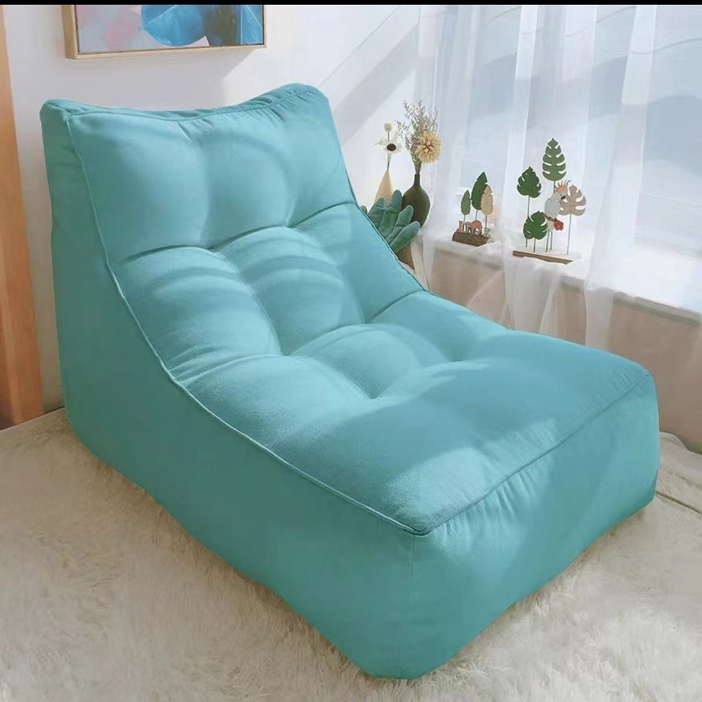Single Leisure Chair Floor Lounge Bean Bag Tatami Lazy Sofa with Footrest