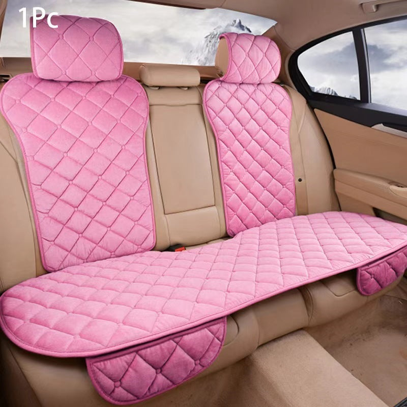 Winter Car Plush Seat Cushion with Lumbar Support