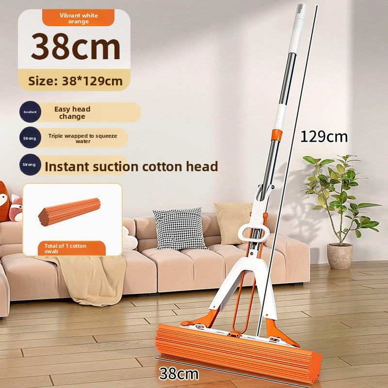 Foldable Sponge Mop with Stainless Steel Rod