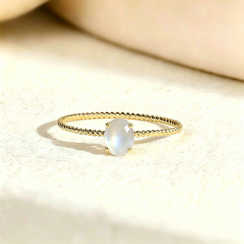 Natural Birthstone Gemsterling Silver Ring