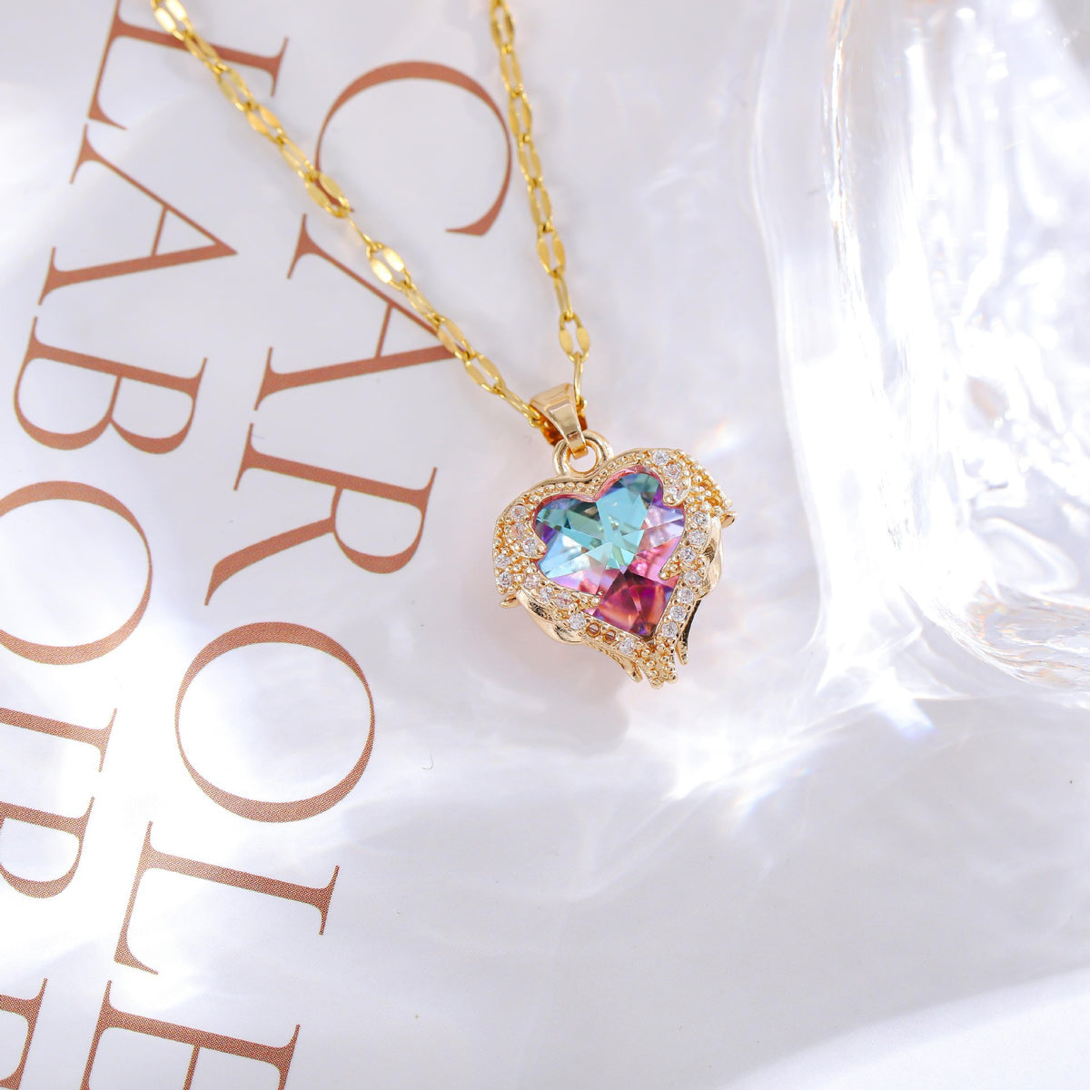 Women's Luxury Blue Crystal Necklace