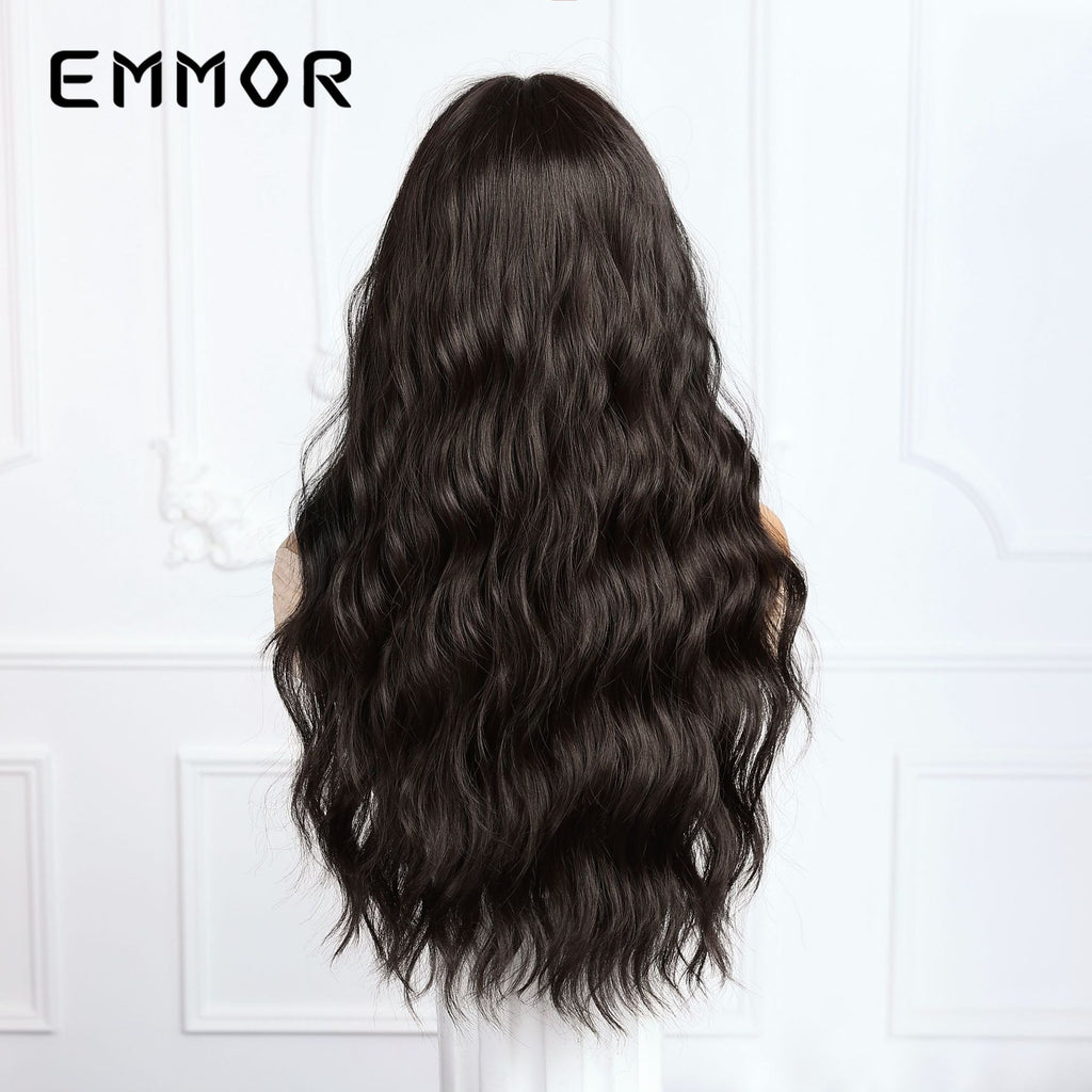 Long Curly Hair Wig with Bangs