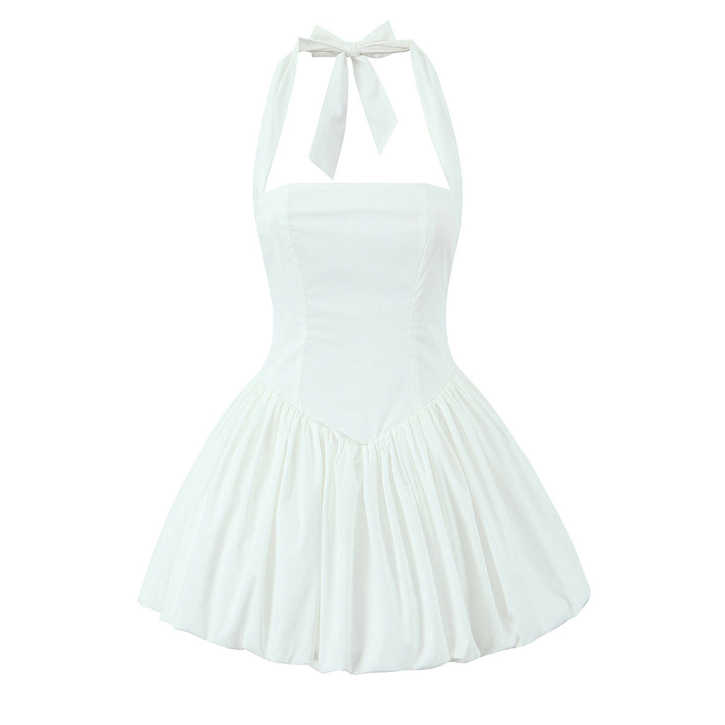 Halterneck Lace-Up Dress