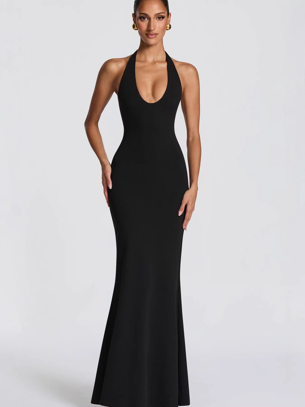 Elegant Halter Neck Mermaid Dress