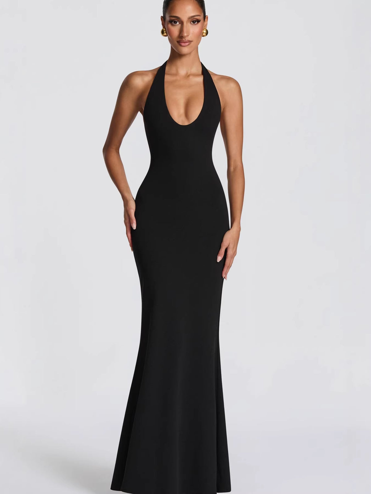 Elegant Halter Neck Mermaid Dress