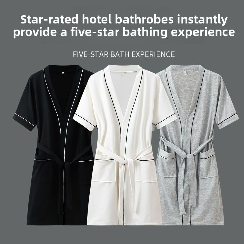 Pure Cotton Absorbent Bathrobe for Men and Women