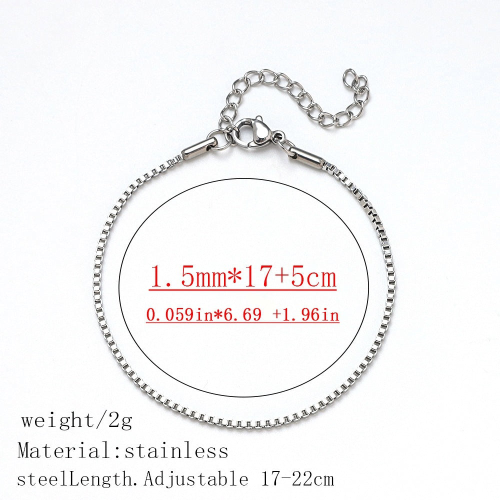 316L Titanium Steel Bracelet Waterproof Hypoallergenic Gold Plated Chain Jewelry for Men Women Unisex Fashion Accessories