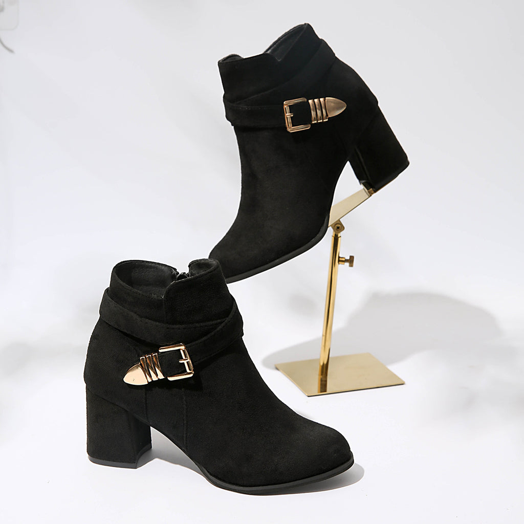 Women's solid-color short boots