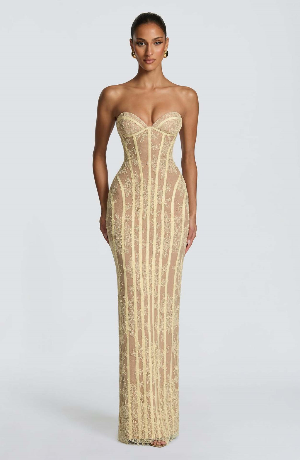 Womens Lace Bodycon Evening Dress