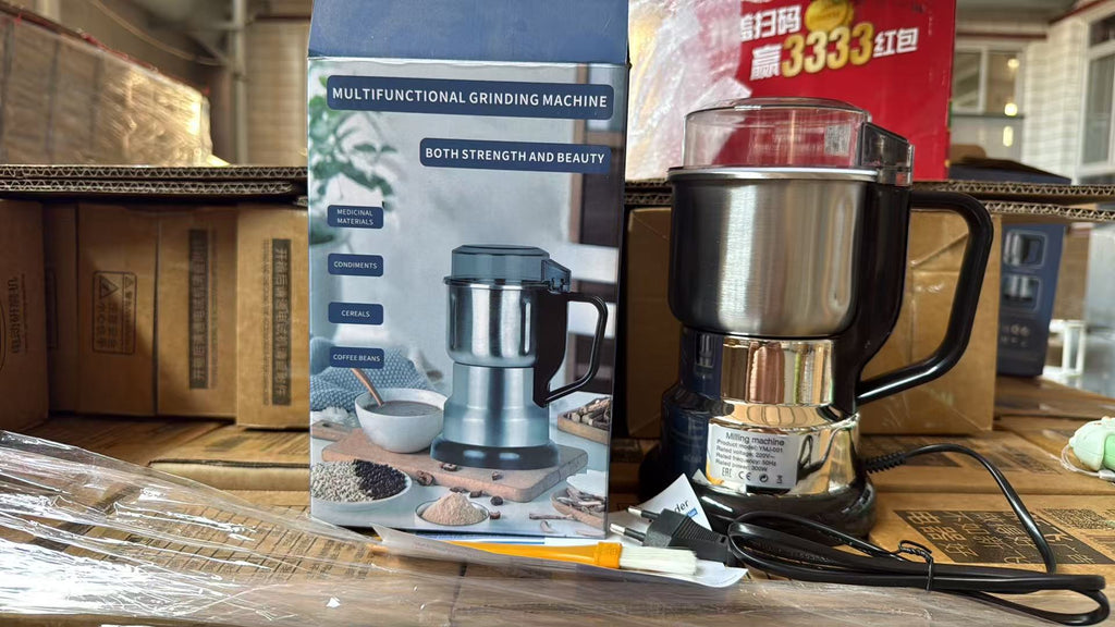 Home-use coffee bean, grain, and spice grinder