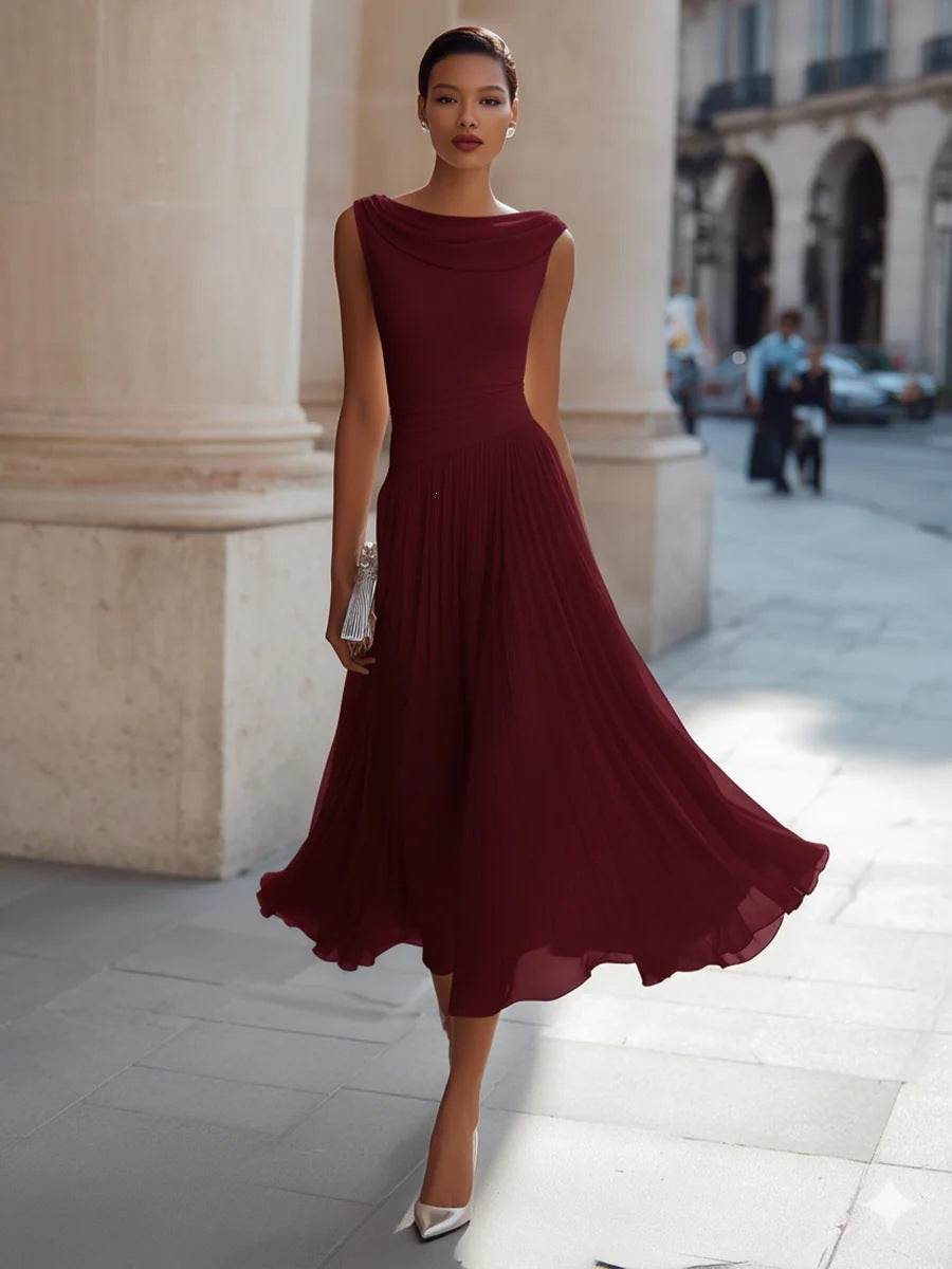 Elegant Party Swing Neck Dress