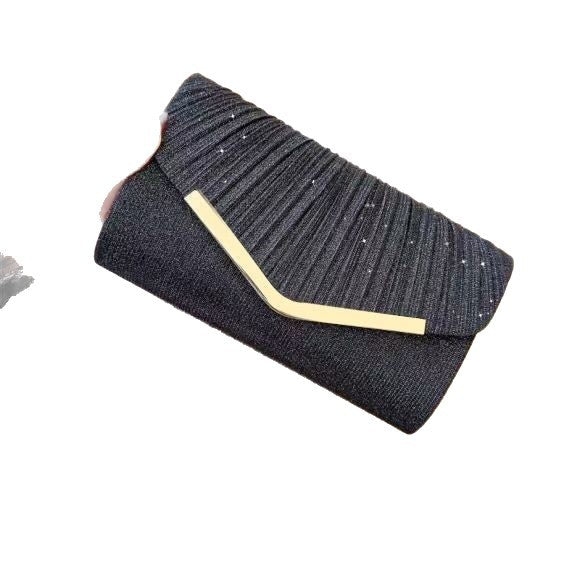 Women's Envelope Clutch Evening Bag with Chain Detail