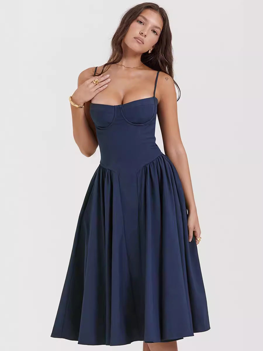 Elegant Stitching Slip Dress
