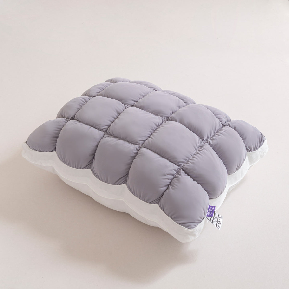 Cloud Flower Ice Silk Soft Pillow with Feather Cotton Filling for Sleeping