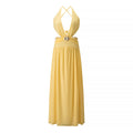 Elegant Lace-Up Backless High-Slit Dress