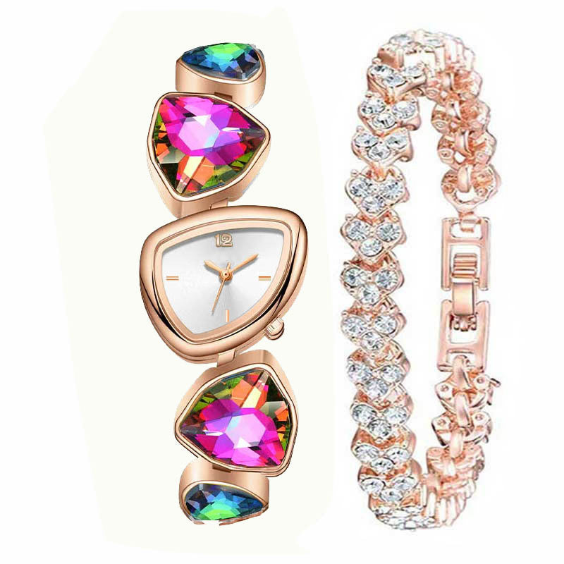 Women's Diamond Accent Quartz Watch with Metal Bracelet