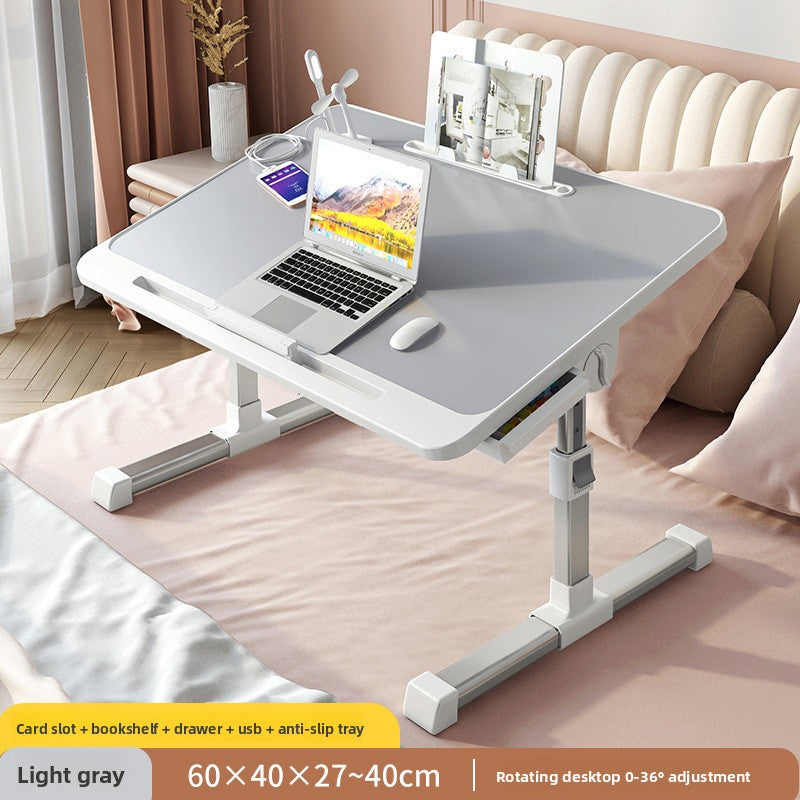 Adjustable Foldable Bed Desk with Storage