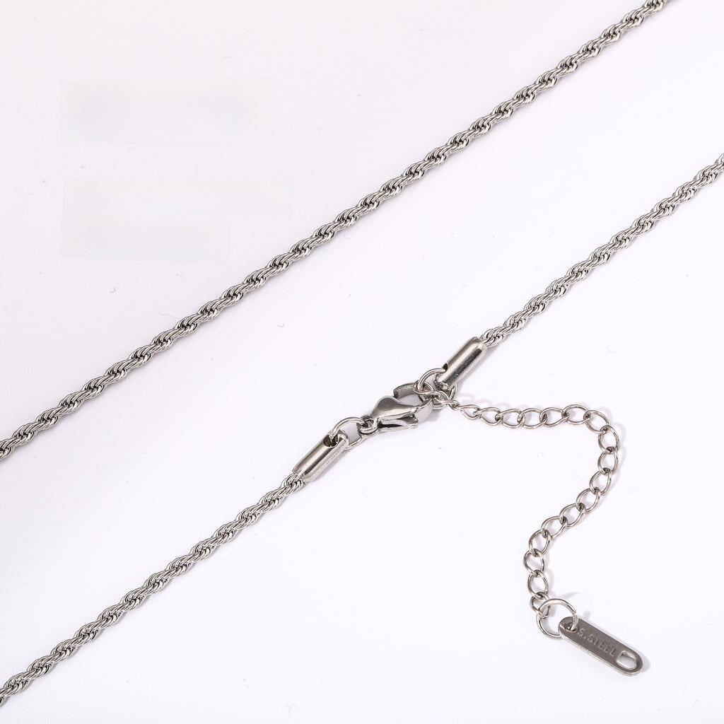 Versatile Braided Chain and Blade Necklace