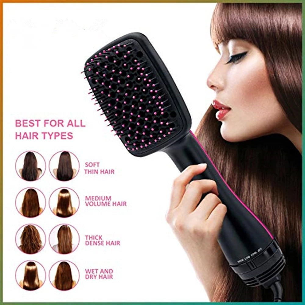 Multi-functional hair dryer and curling iron