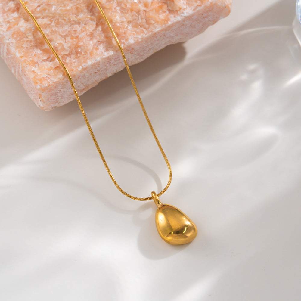Minimalist Water Drop Titanium Steel Necklace