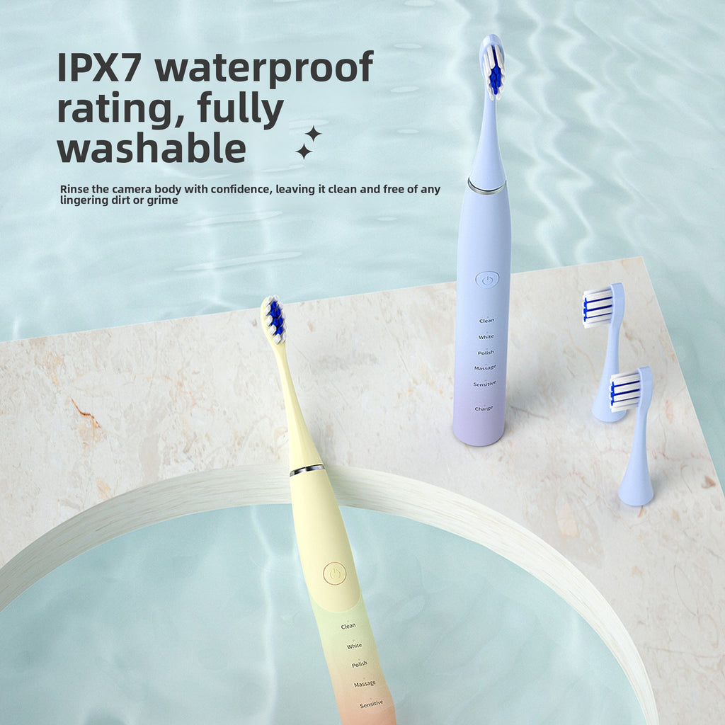 Ultrasonic Electric Toothbrush 5 Modes USB-C Rechargeable Soft-Bristled with Magnetic Levitation Motor