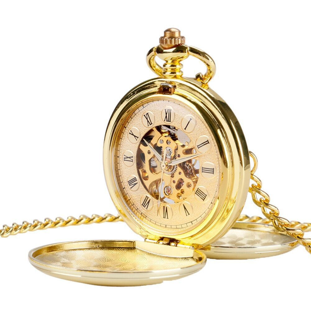 Retro Mechanical Pocket Watch Double Cover
