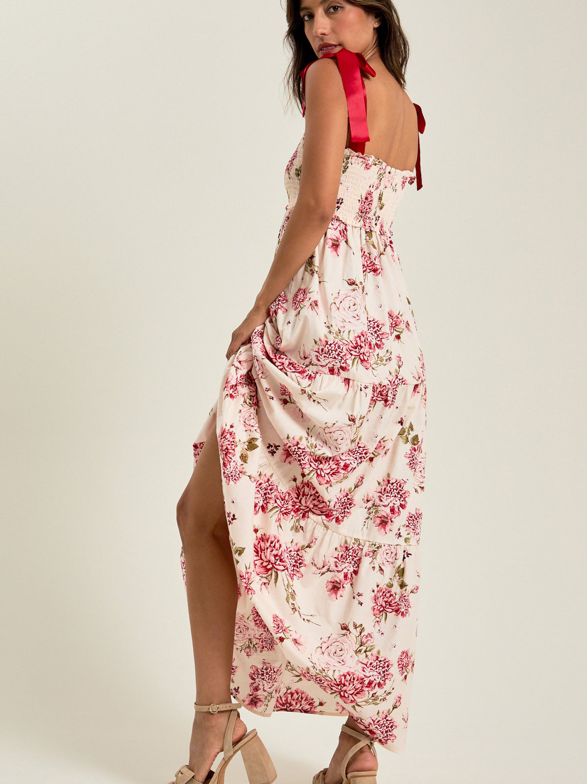 Floral Print Layered Cake Dress