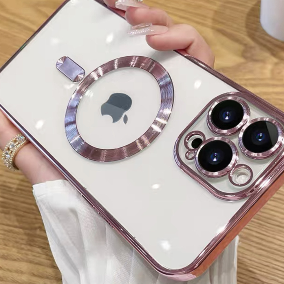 Electroplated magnetic phone case
