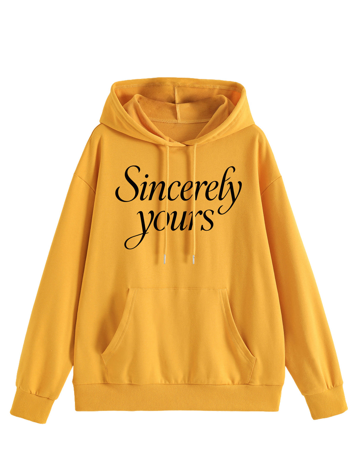 Womens Pure Cotton Loose Fit Printed Hooded Sweatshirt