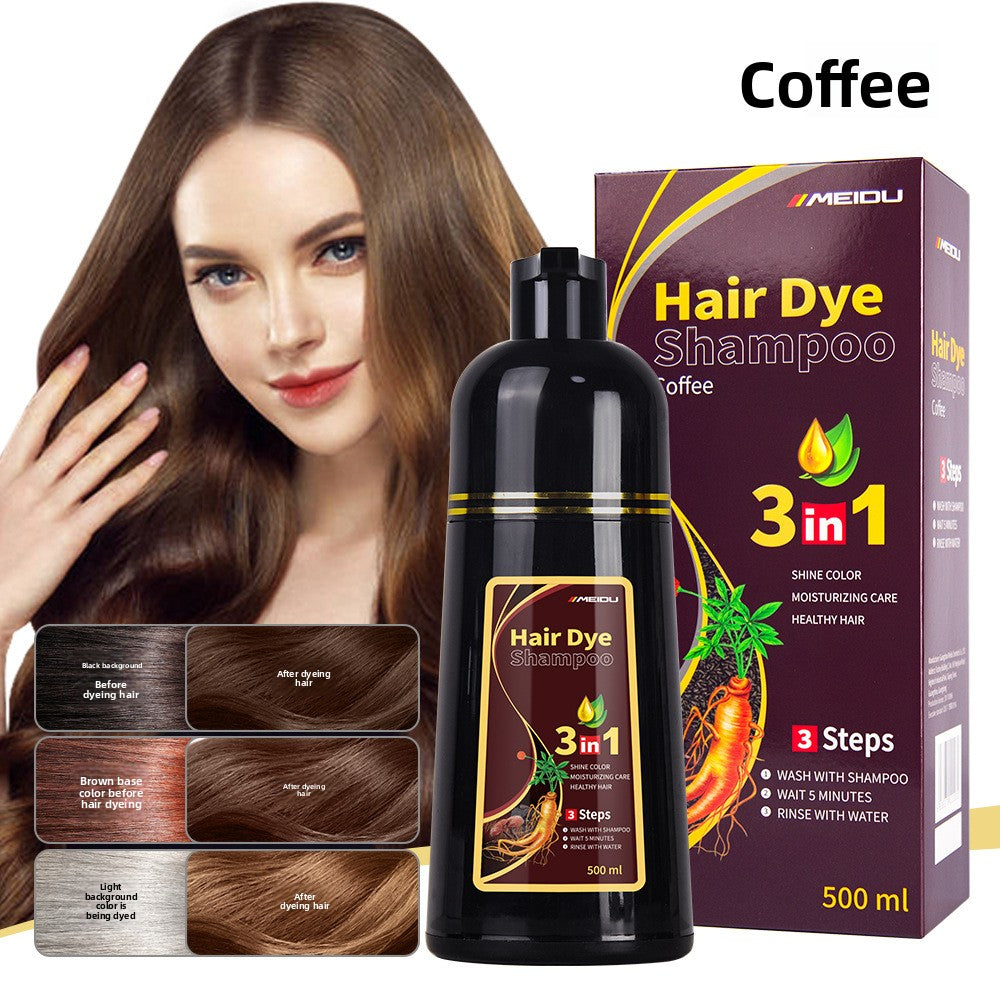 Plant Bubble Hair Dye Shampoo for Instant Color