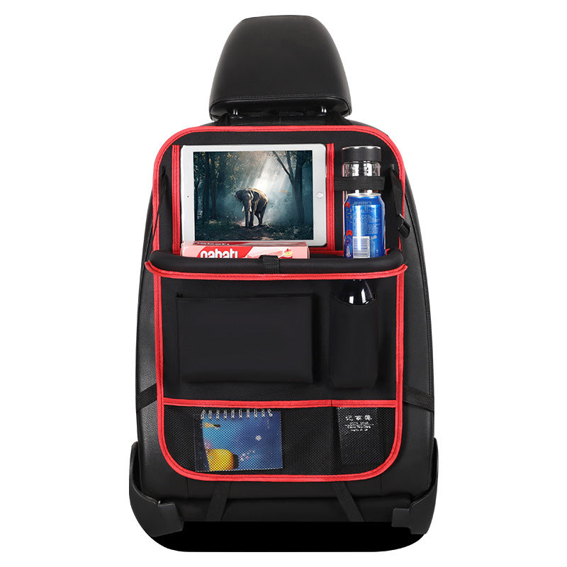 Multifunctional Car Rear Seat Organizer with Trash Can and Cup Holder