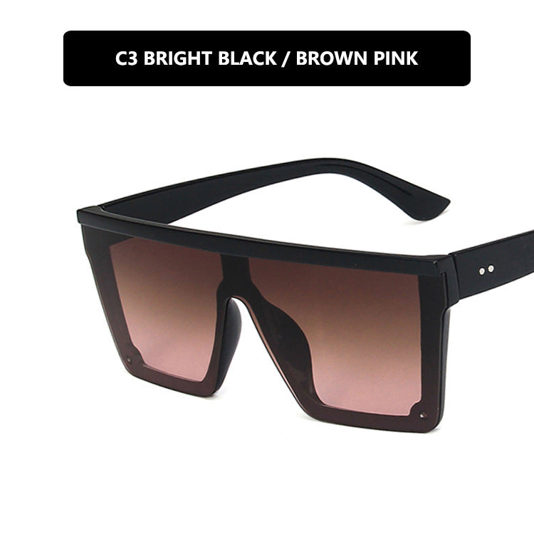 Purple Retro Square Frame Sunglasses UV400 Protection