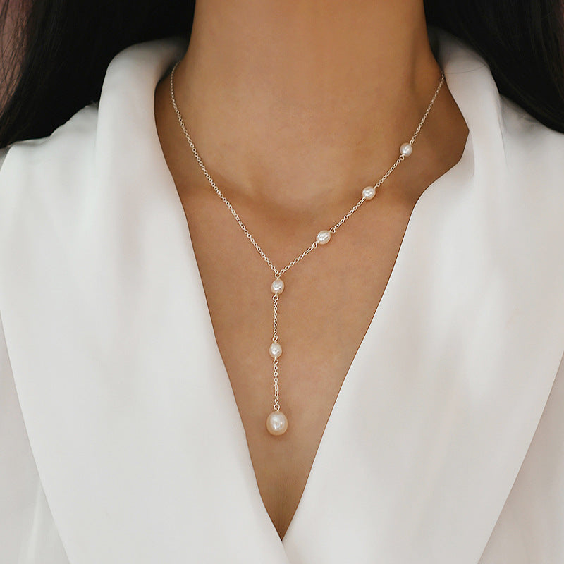 Pearl Geometry Necklace