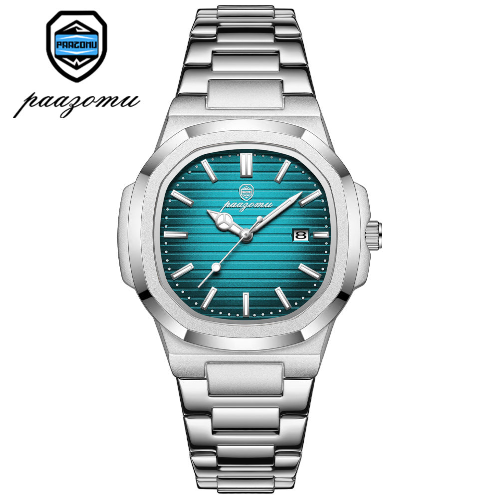 Men's quartz stainless steel watch