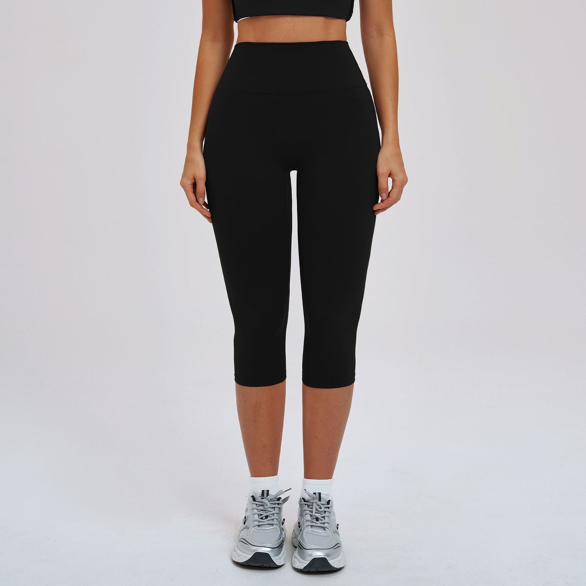 Brushed Yoga Shorts High Waisted Slim Fit Sports Shorts