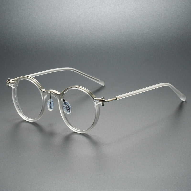 Round-framed metal spectacle frames