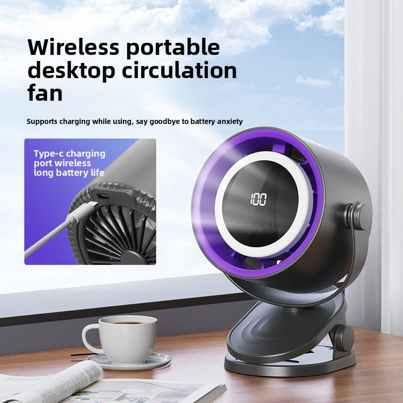 Portable USB Desk Fan with Rechargeable Battery