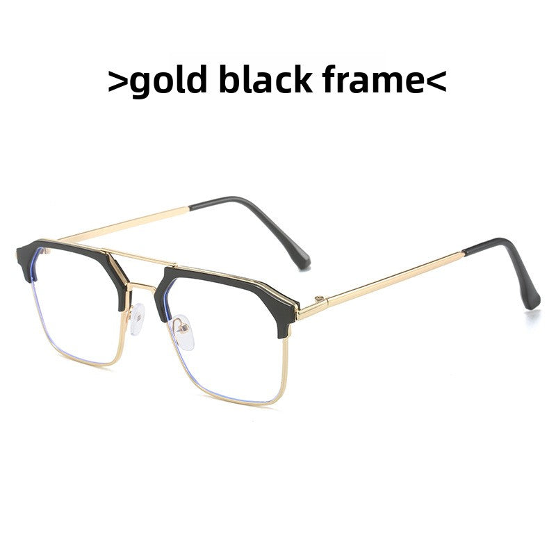 Metal Double Bridge Blue Light Protection Sunglasses