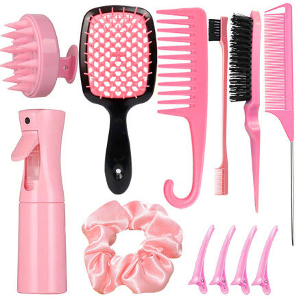 12-Piece Hairdressing Comb Set with Spray Bottle