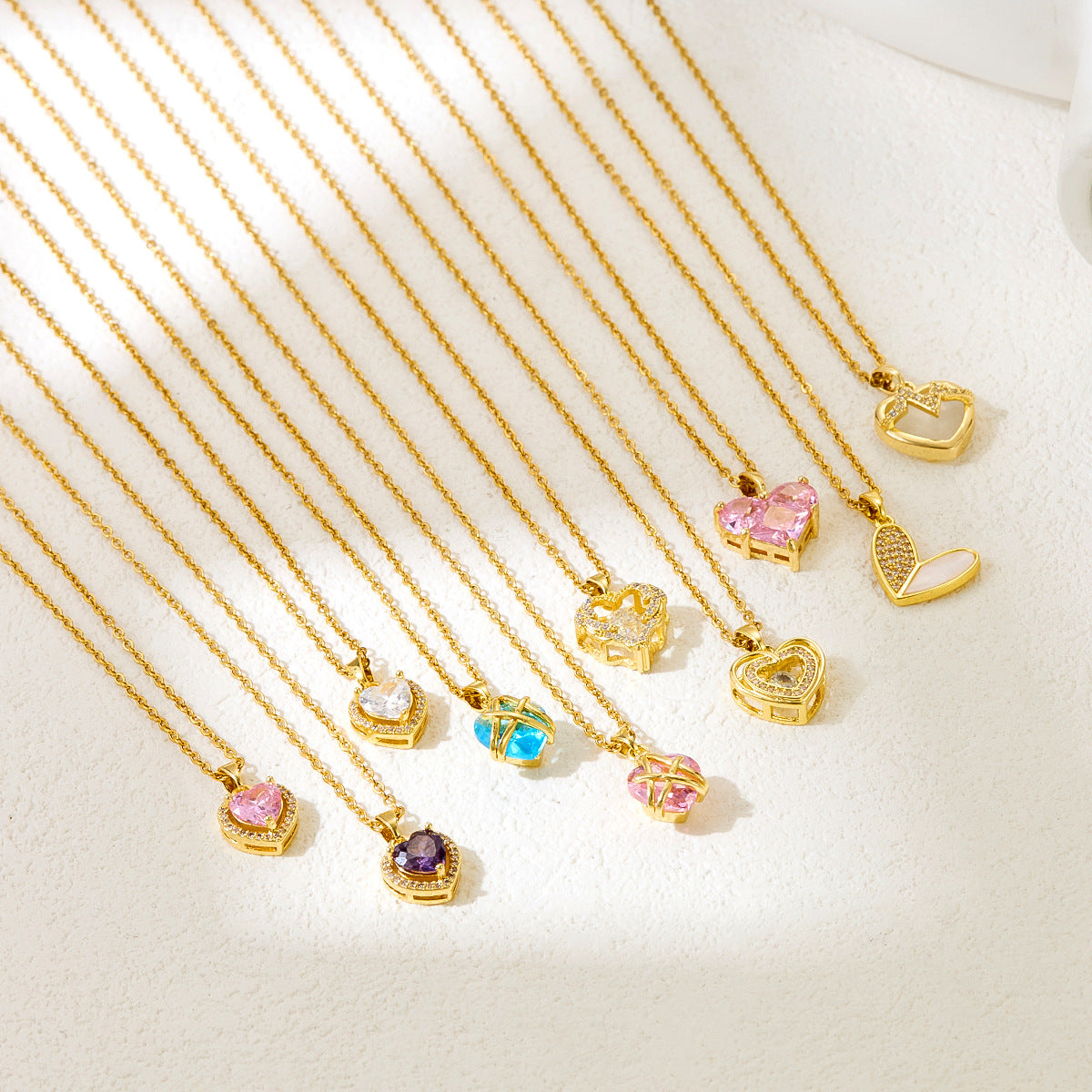 Heart Shape Zircon Necklace